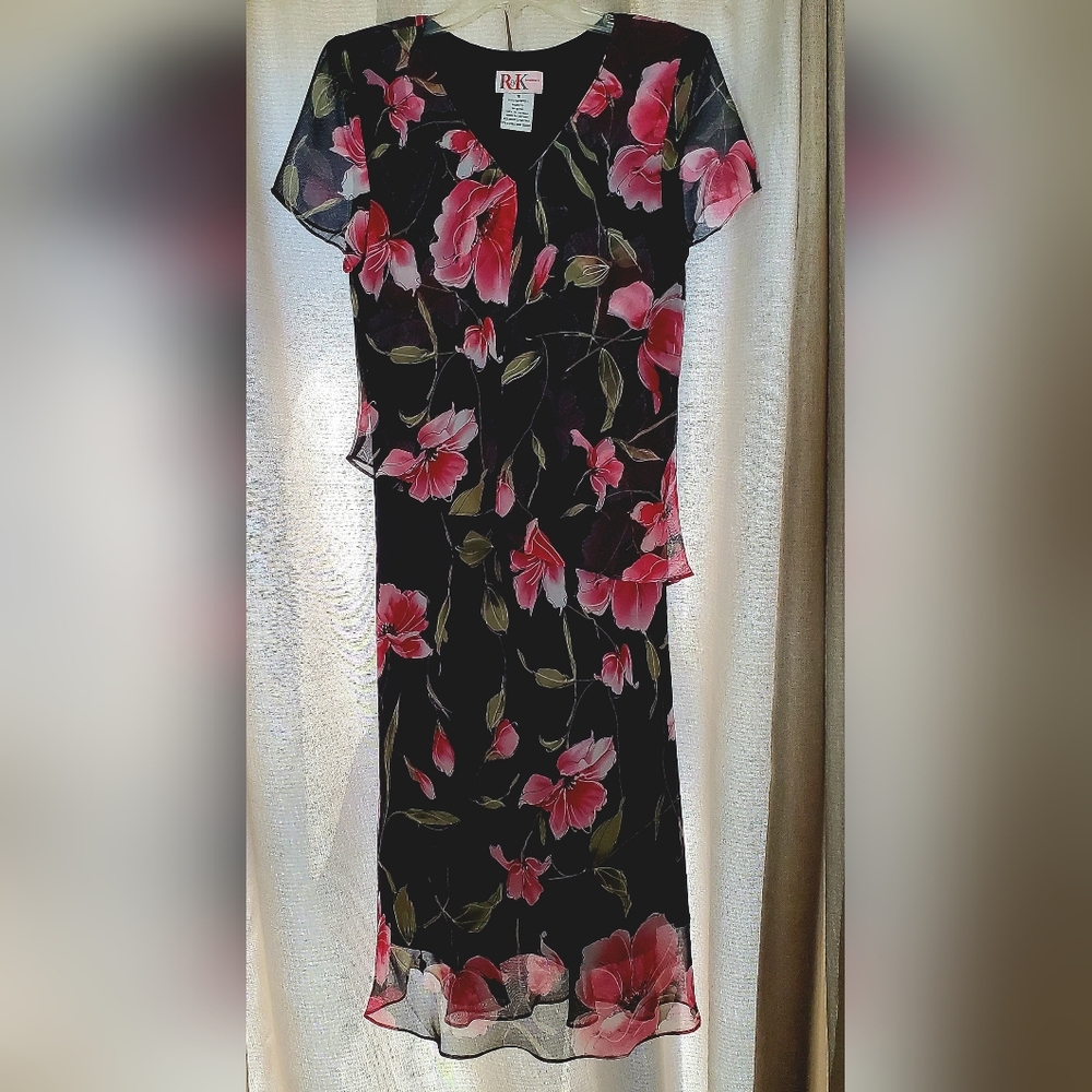 R&K Vintage 1990's Floral Dress Sz 10